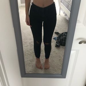 American Eagle Black Ripped Jeans